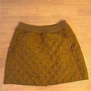 PRANA green Diva Skirt Water Resistant Quilted Fleece/Sherpa Lined Size xs